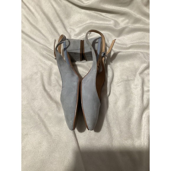 Sam Edelman Lorene Dusty Blue Suede Slingback Heel - Picture 6 of 9